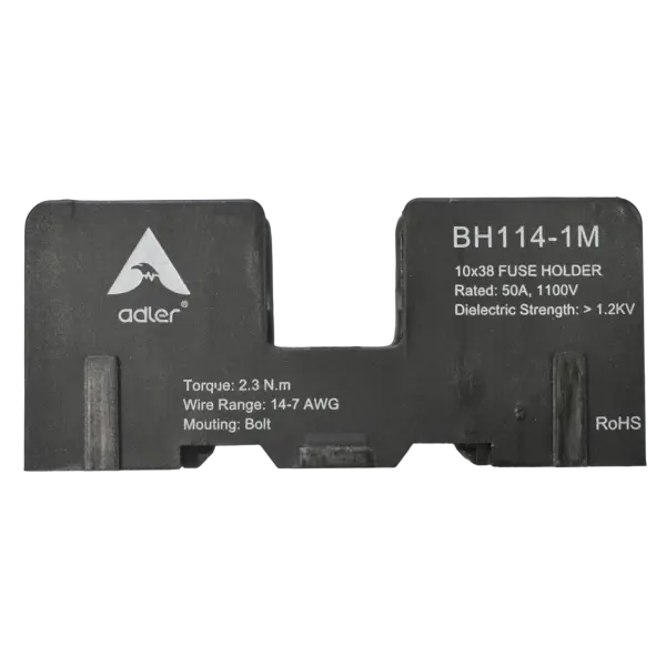 BH114-1M AE2, AE3 fuse holder 10x38 mm bolt mounting, 50 A, screw connection, 1-pole