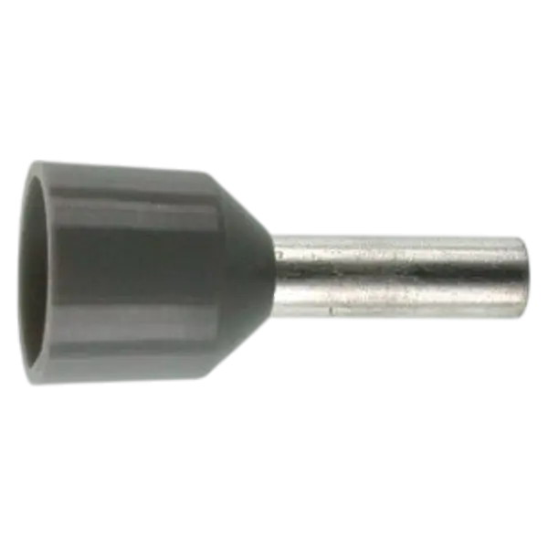 Aderendhülse 4mm² grau isoliert für kurzschlusssichere Leitungen