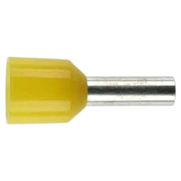 Aderendhülse 6mm² gelb isoliert für kurzschlusssichere Leitungen